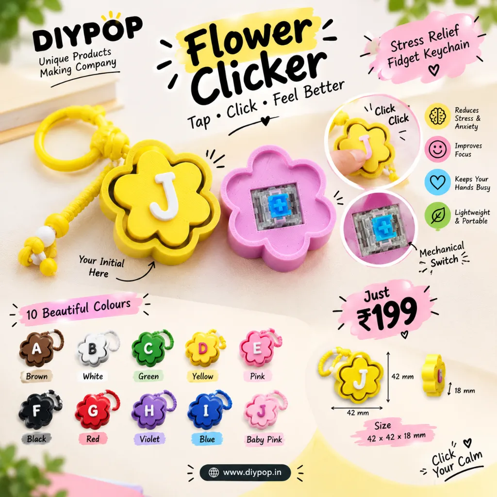 DIYPOP Flower Clicker Keychain Ad.webp