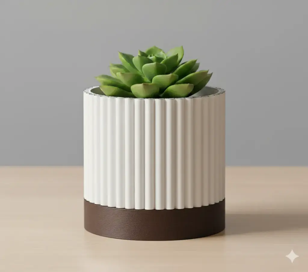 The Two - Tone Flute Planter 