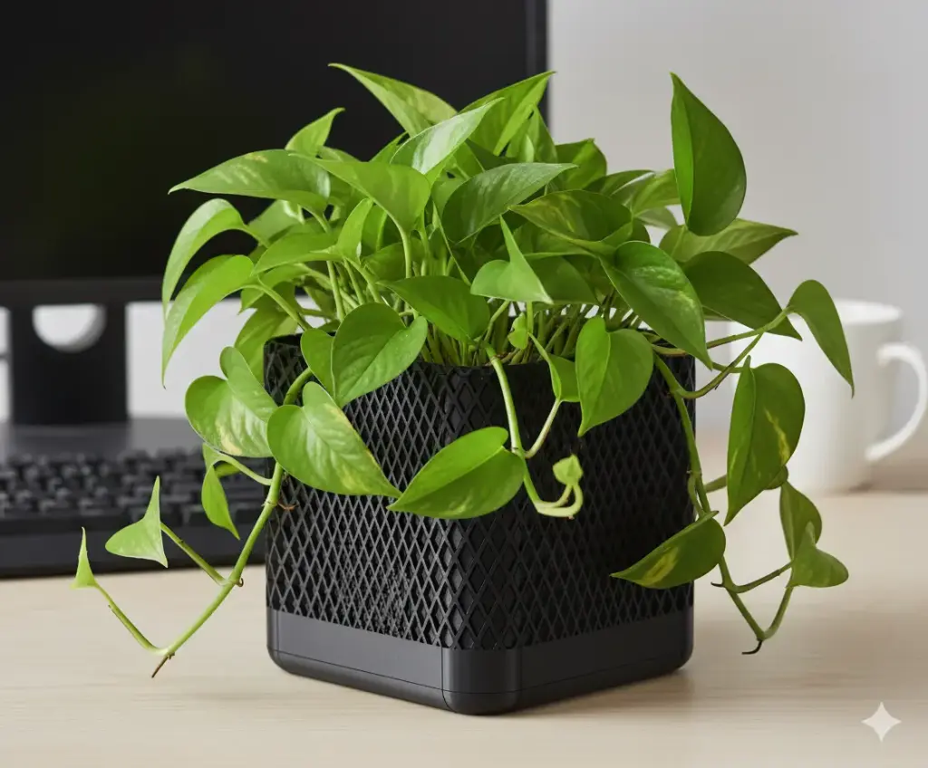 The Black Square Lattice Planter 