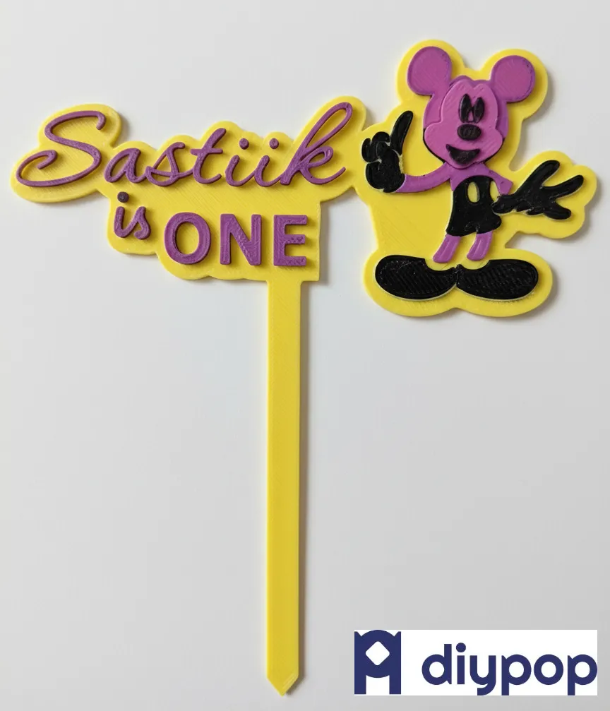 Custom Cake topper - Cartoon Style