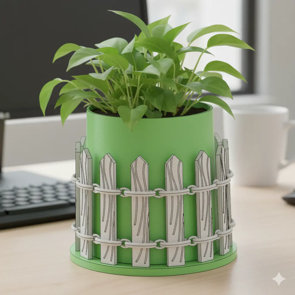 The Chain - Link Fence Planter 